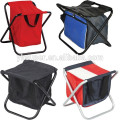 Small camping furniture folding stool with cooler bags